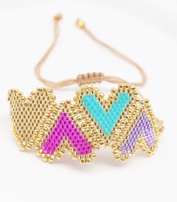 Vintage Style Luxurious Heart-Shape Glass Rope Bracelets