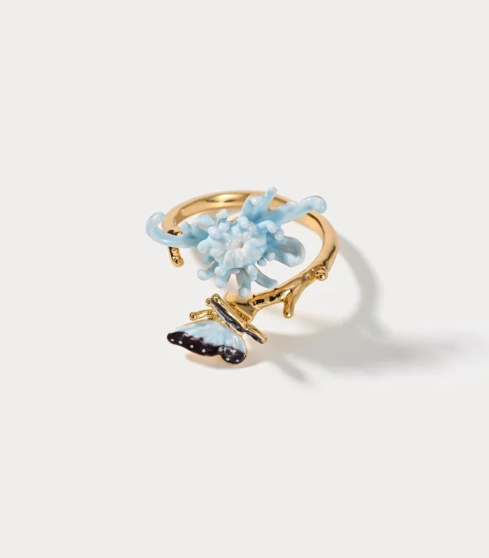 Elegant Butterfly Bloom Ring